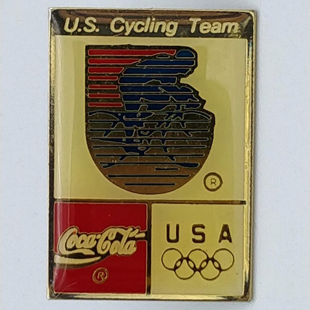 CocaCola Olympics Cycling Team USA Collectible Pin